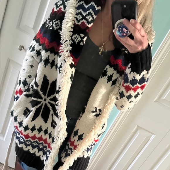 Polo by Ralph Lauren Black and Cream Fair Isle Cardigan - Picture 3 of 16